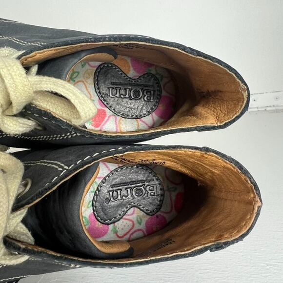 Born Sneakers Womens Size 6 Blue Suede High Top Leather Lace Up - Picture 8 of 11